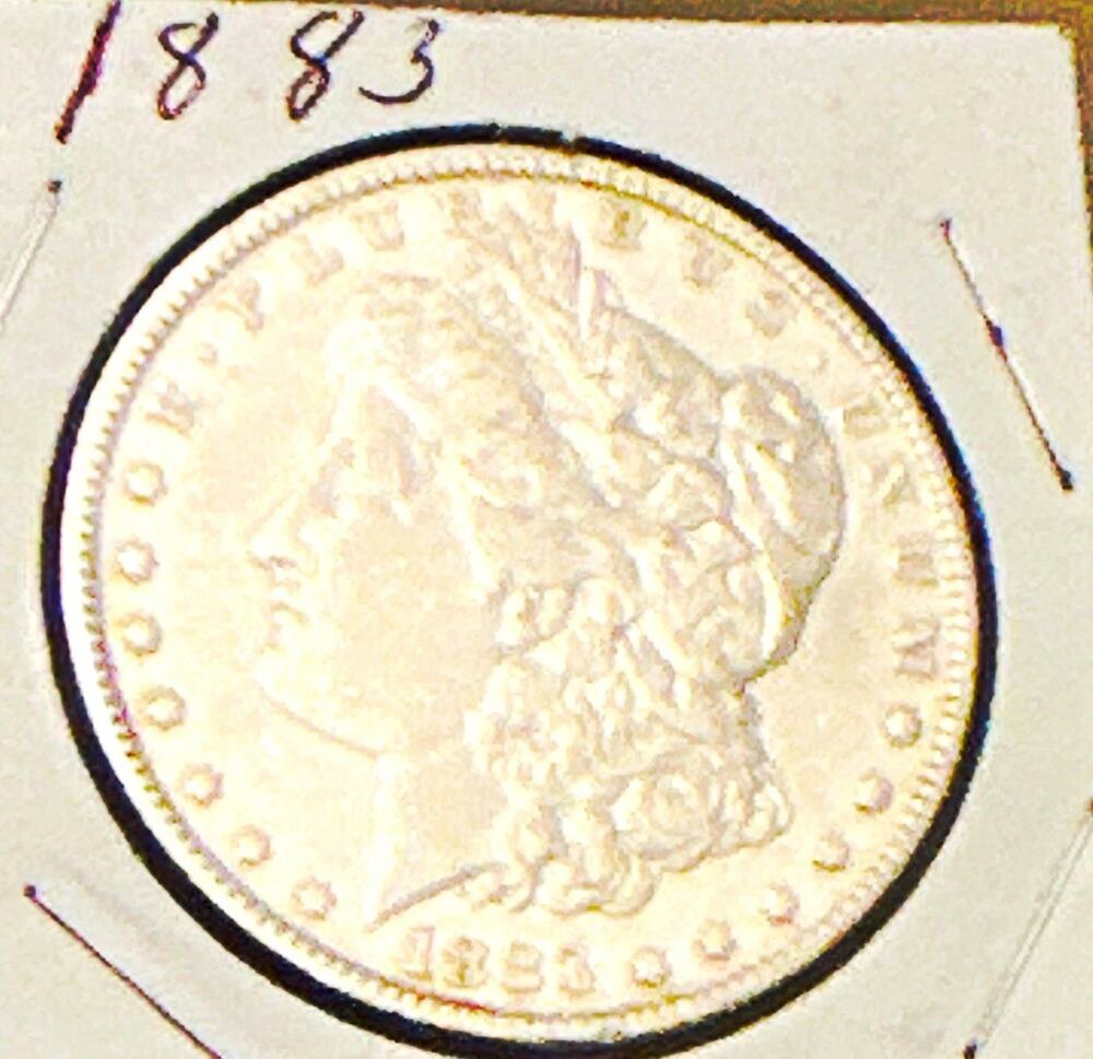 1883-P Morgan Silver Dollar $1 Philadelphia Mint AU 90% Silver Coin